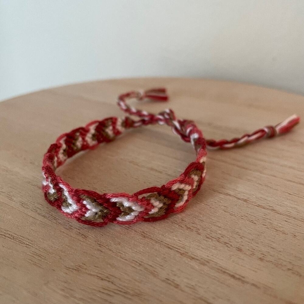 Red Red Red Woven Bracelet